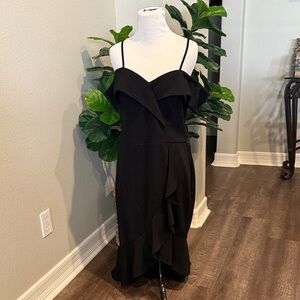 bebe Black Asymmetrical Women's Dress